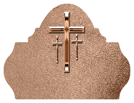 DARAY L 517 BZ SH BZ Bronze 3 Crosses Shimmer Bronze Background